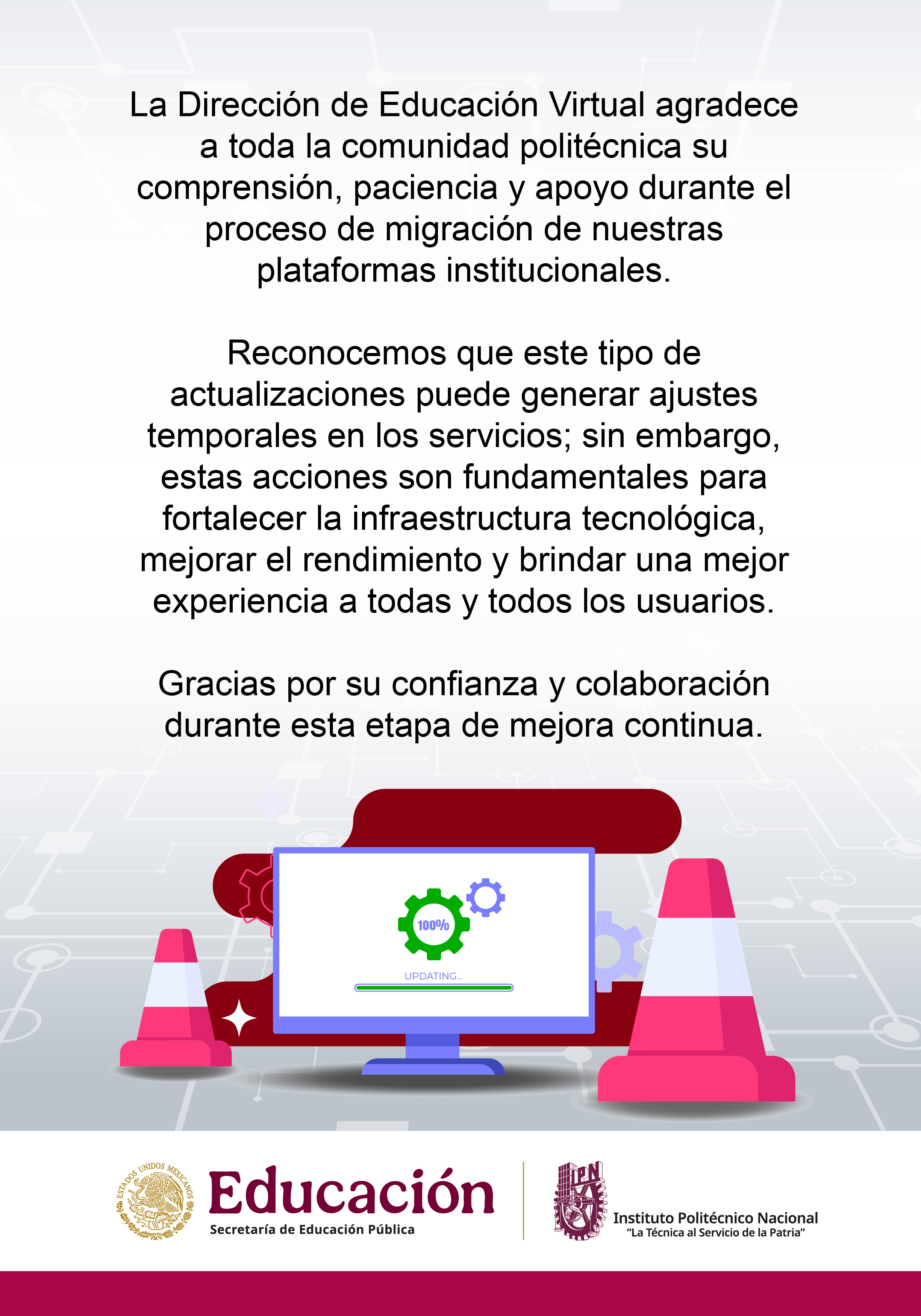 agradecimiento luego de la migración